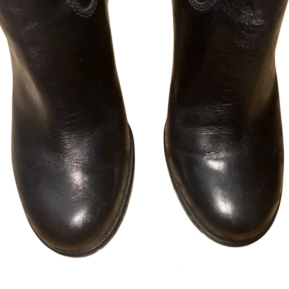 KATE SPADE Baise Black Leather Boot Block Heel Size 6 -- ABSOLUTELY GORGEOUS!!!